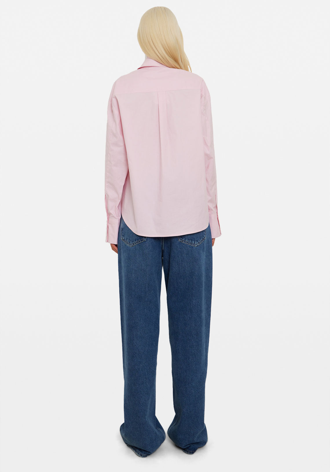 OVERSIZED COTTON POPLIN SHIRT PALE PINK