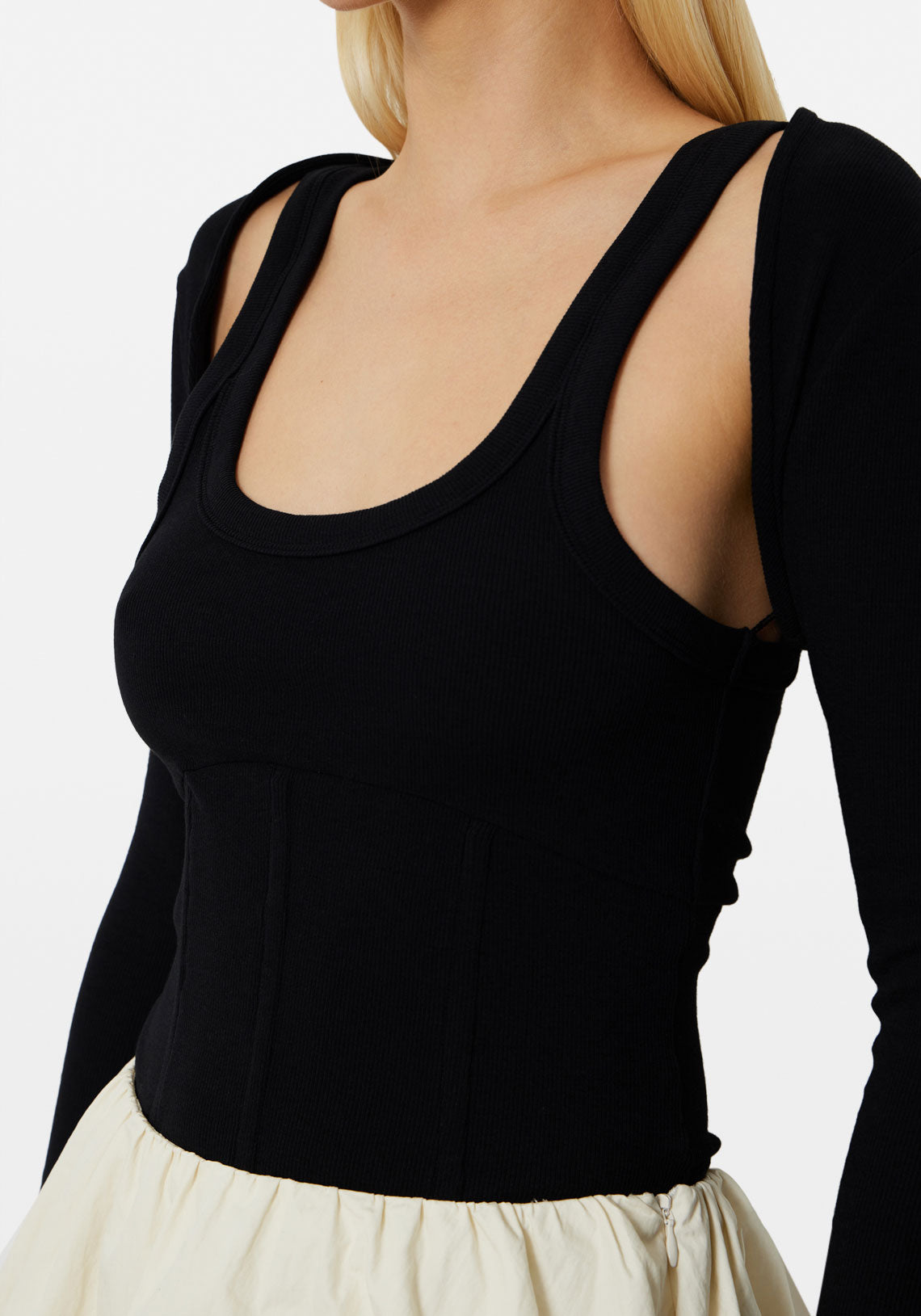 PRIMA CORSET LS TOP BLACK