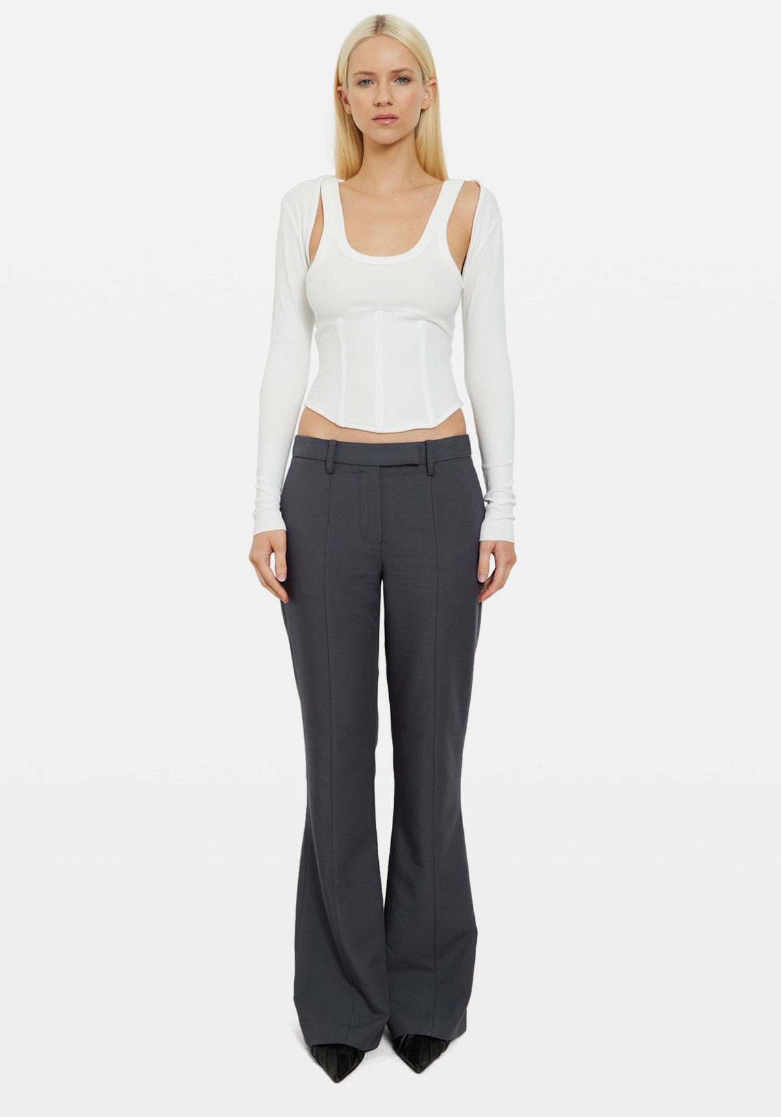 PRIMA CORSET LS TOP WHITE