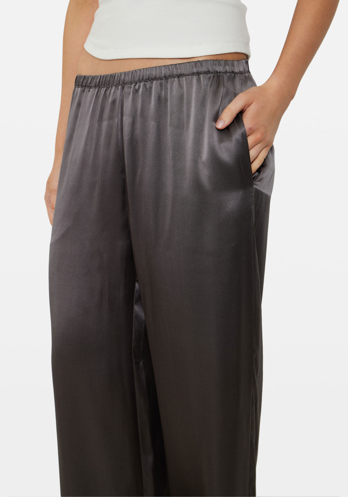 SILK PANT COAL