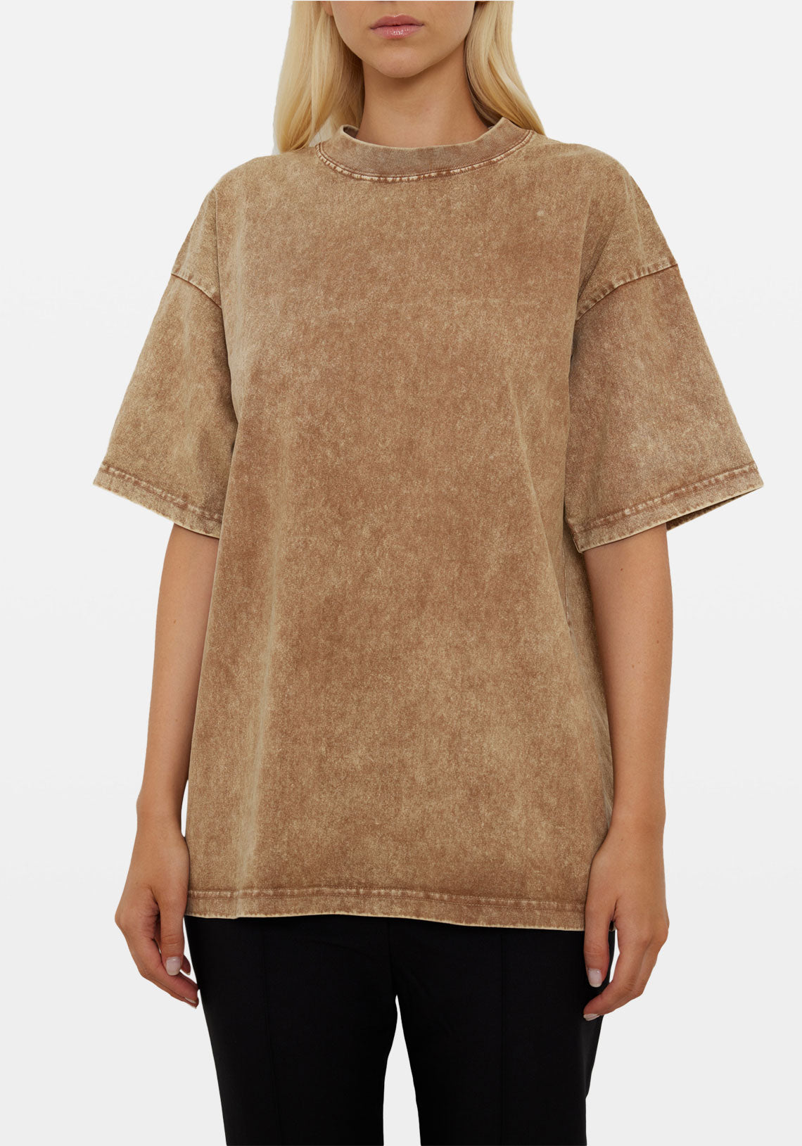 WASHED OVERSIZED TEE TAN