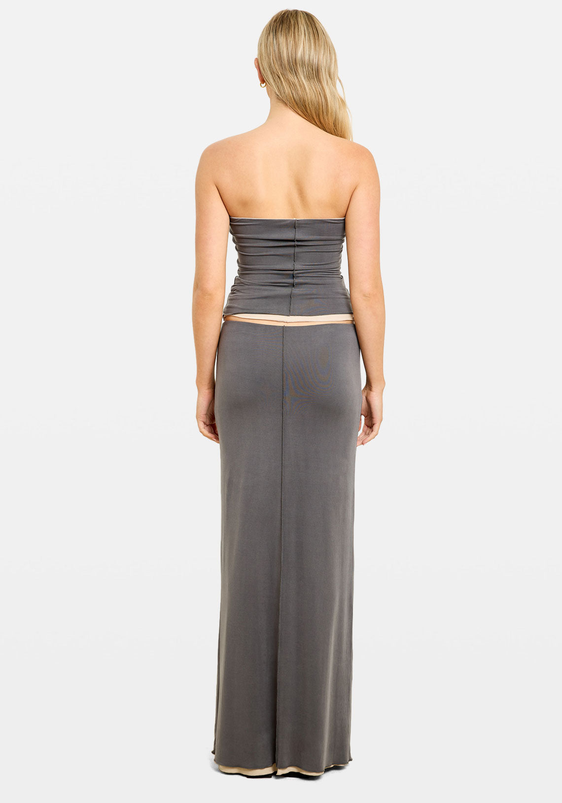 Pre-Order | AISHA REVERSIBLE MAXI SKIRT SLATE/PUMICE