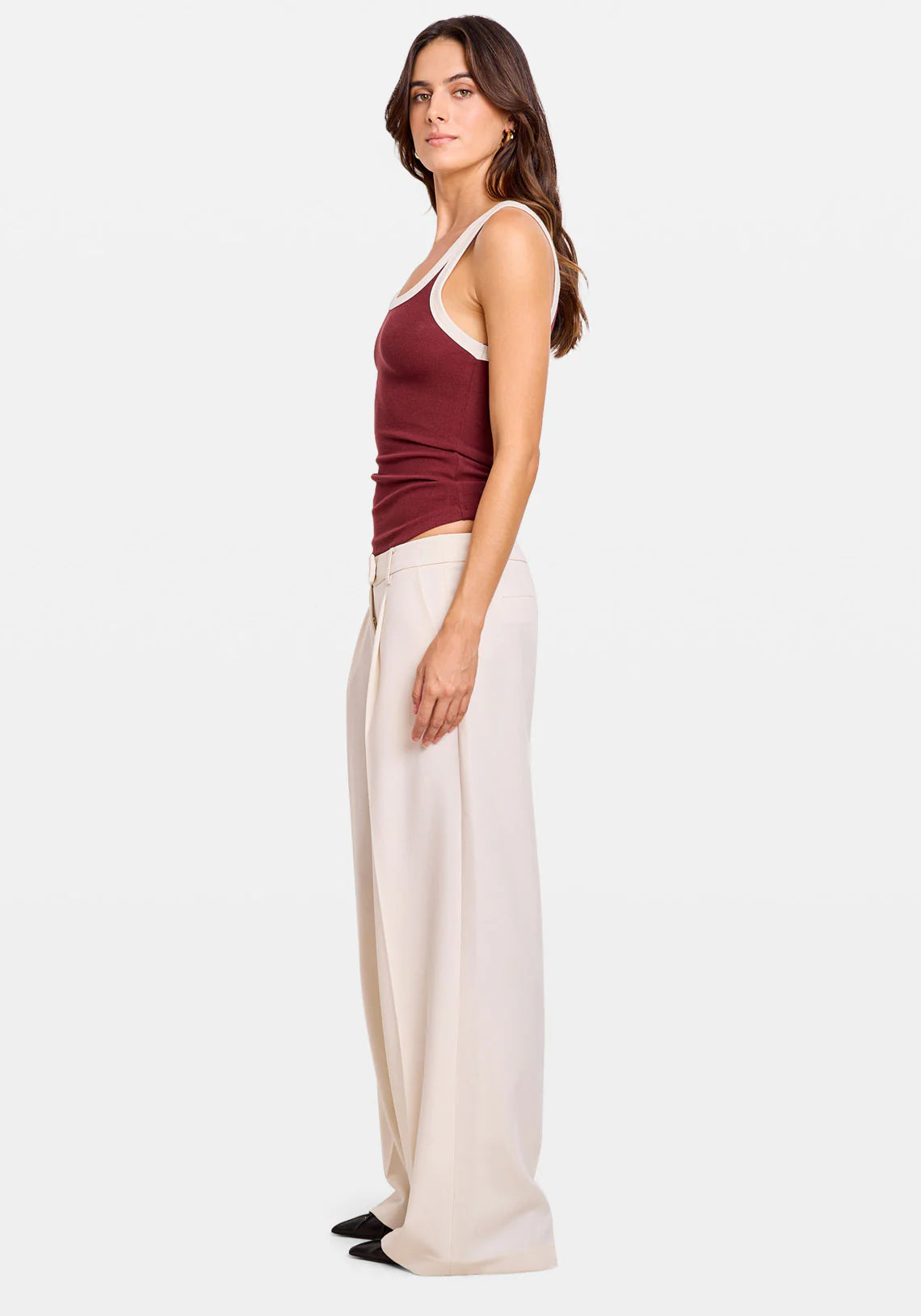 SCOOP TANK CHERRY / IVORY