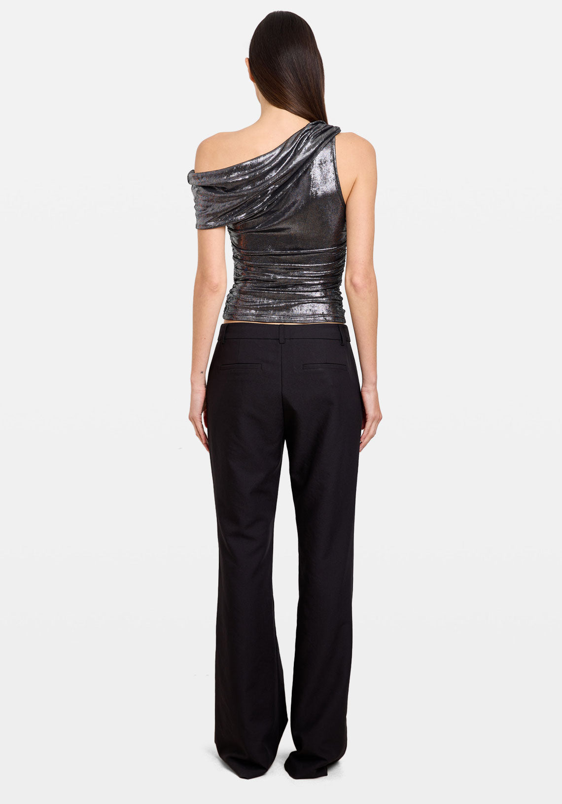 Pre-Order | LUREX ASYMM TOP GUNMETAL