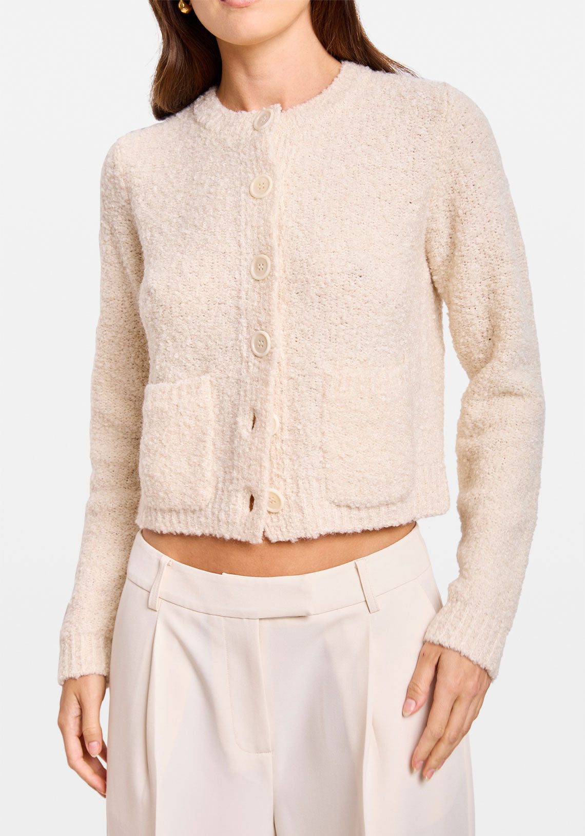 BOUCLE CARDIGAN IVORY