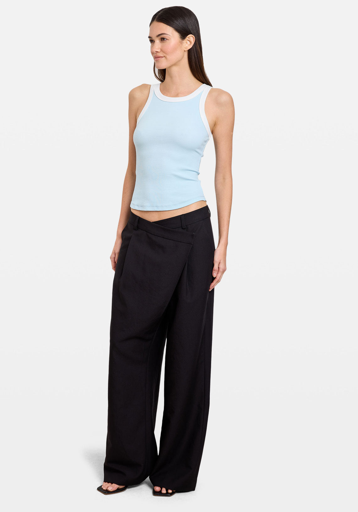 WRAP TAILORED PANT BLACK