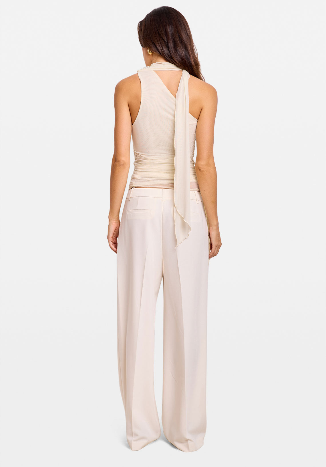 LOW RISE TAILORED PANT CREME