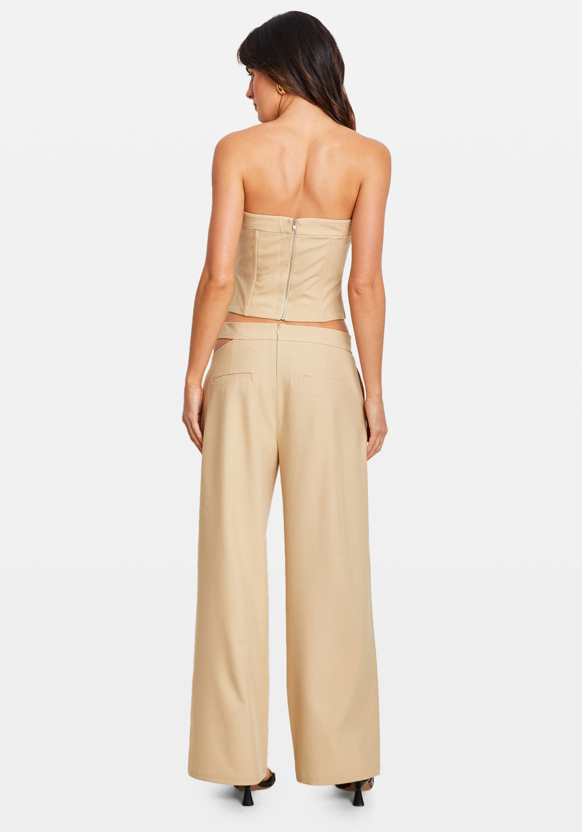 BELT BUSTIER TOP DESERT