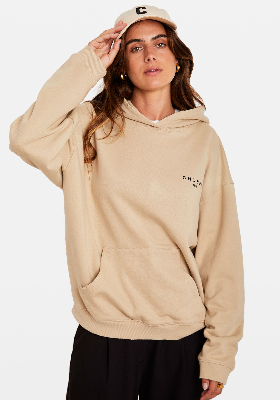 C CAP IVORY/BLACK