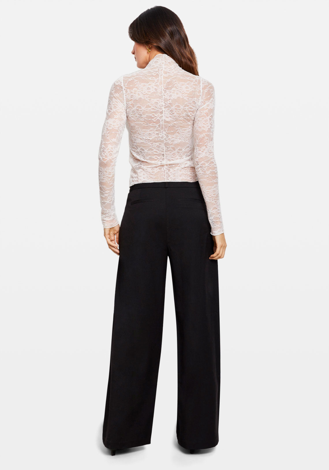 LACE LONG SLEEVE TOP WHITE
