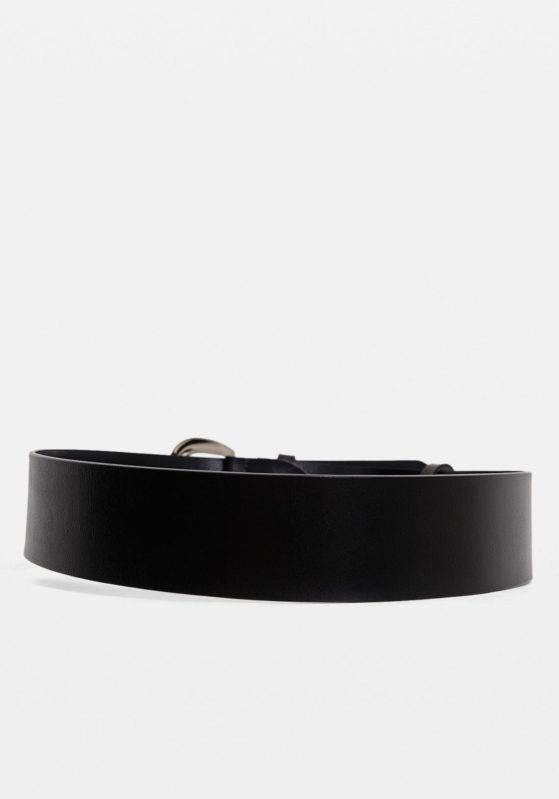 WIDE BELT BLACK/SILVER