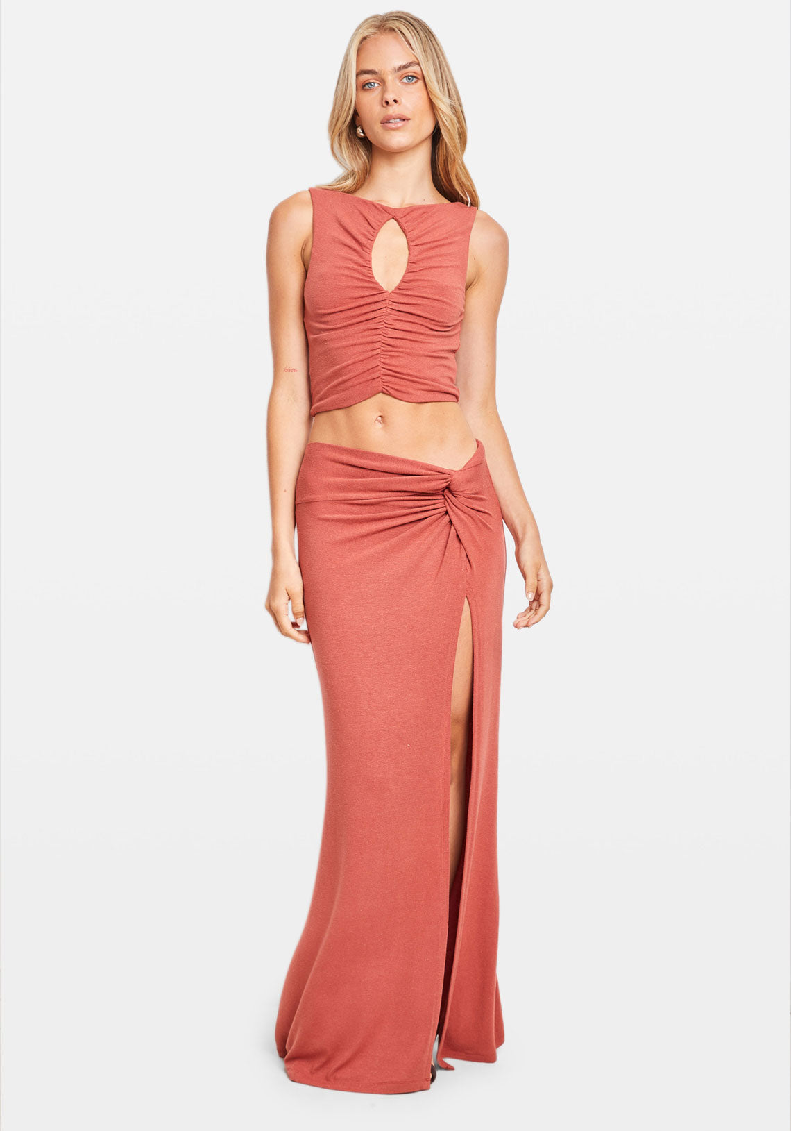DORATA SKIRT TERRACOTTA