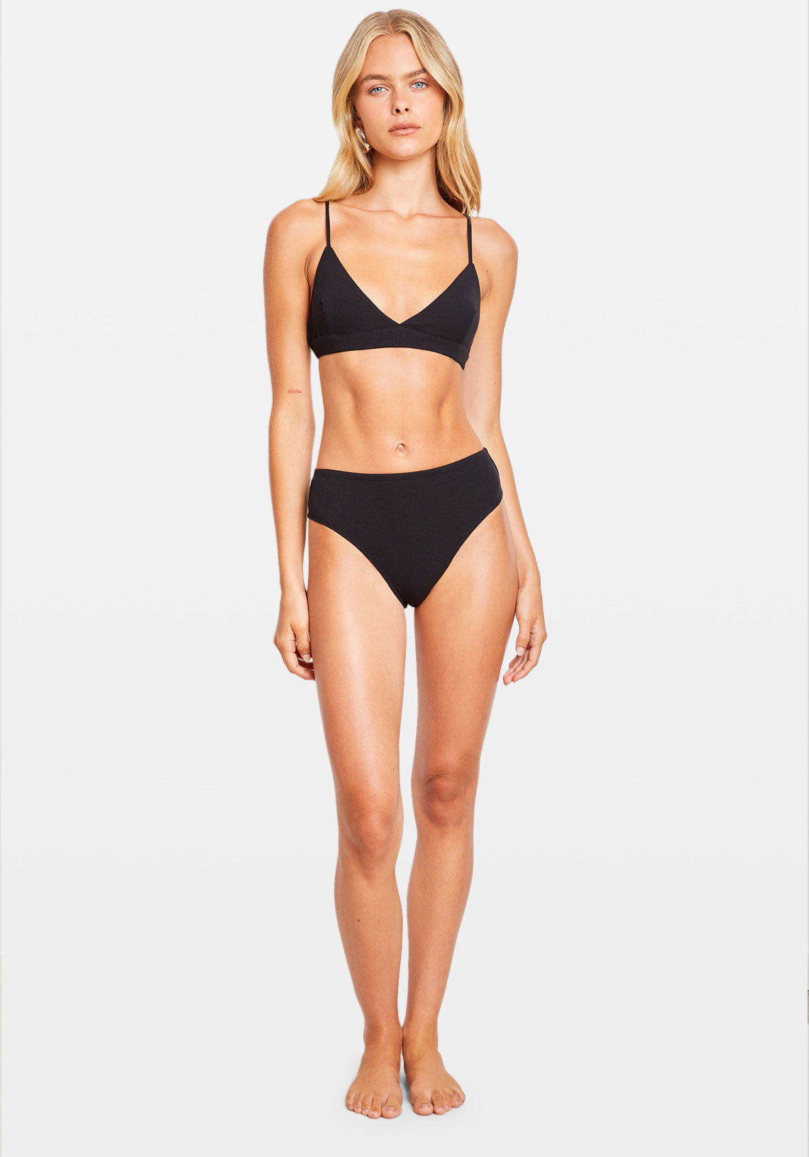 RIBBED BRIEF BLACK